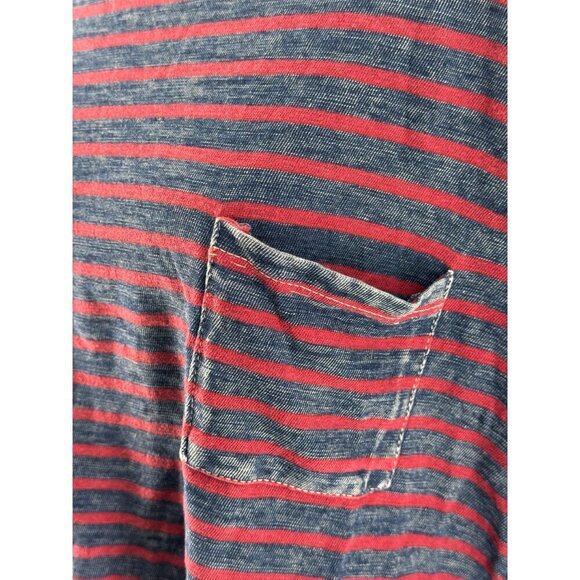 Michael Stars Navy w/ Red Stripes Faded Boxy L/S Top OS GUC Soft, Cozy, Classic - Picture 2 of 11